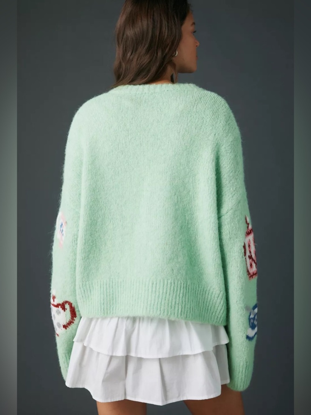 New Urban Outfitters BDG Becca tea time teapot oversized cardigan sweater - Picture 4 of 9